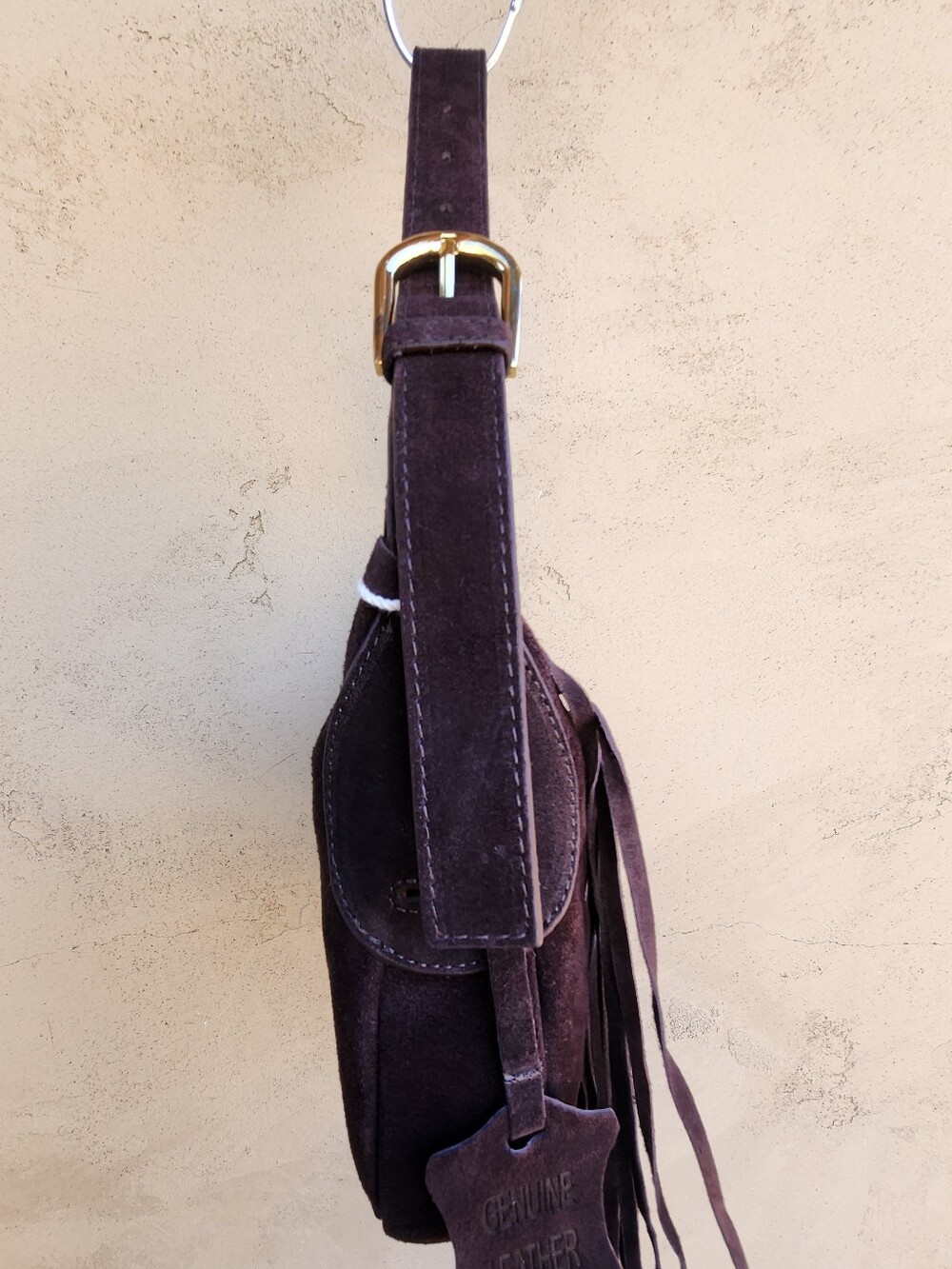 Haute Hippie - Chocolate Brown Suede Fringe Hobo Bag - Picture 6 of 13